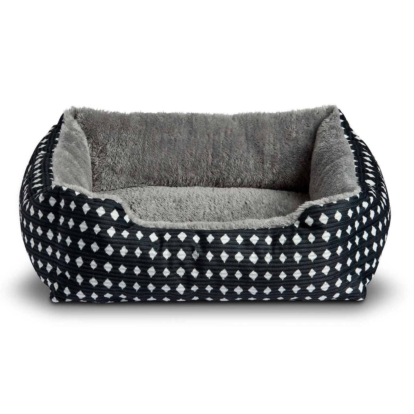 (3 Pack) Cuddler Small Dog or Cat Bed, Black 19" X 15"