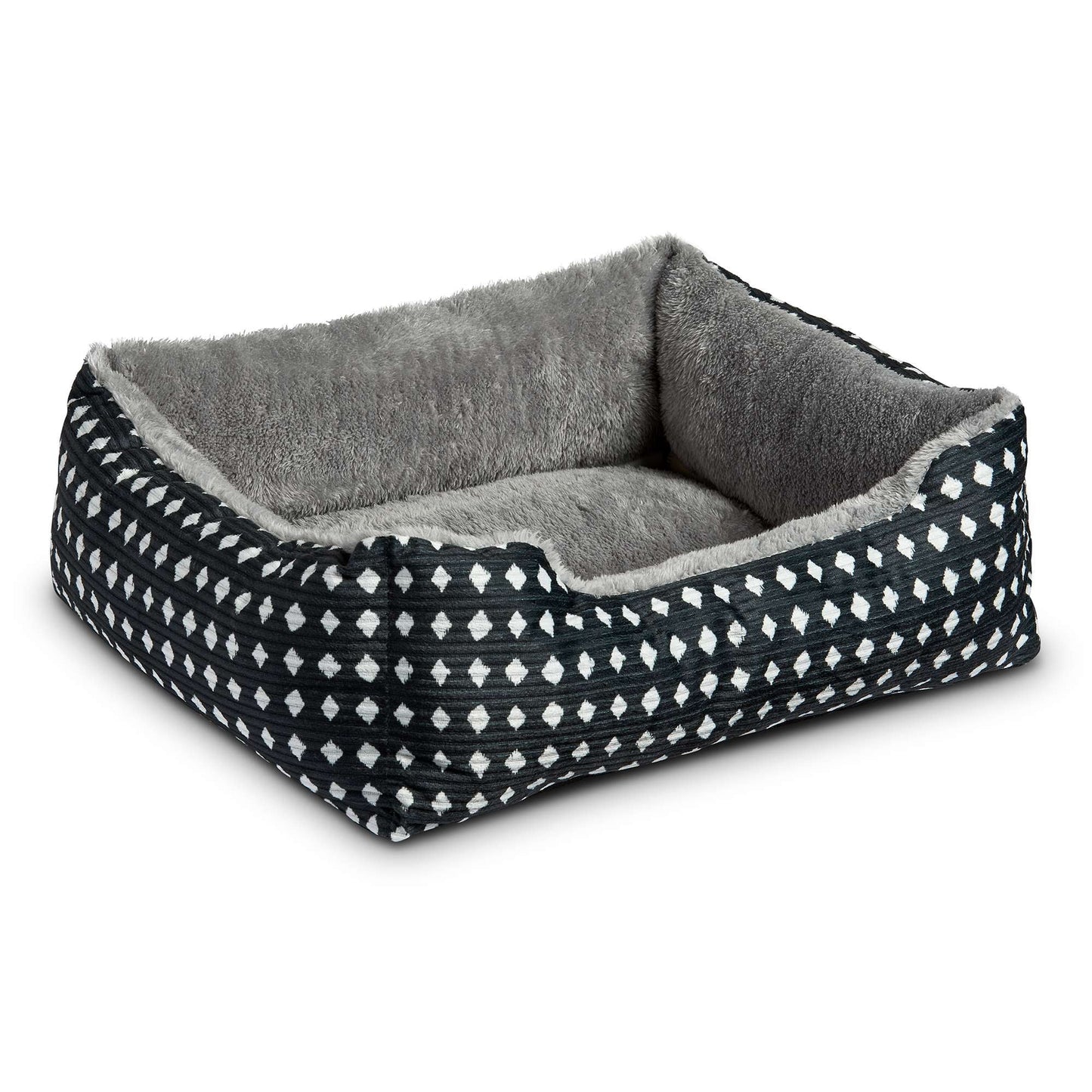 (3 Pack) Cuddler Small Dog or Cat Bed, Black 19" X 15"