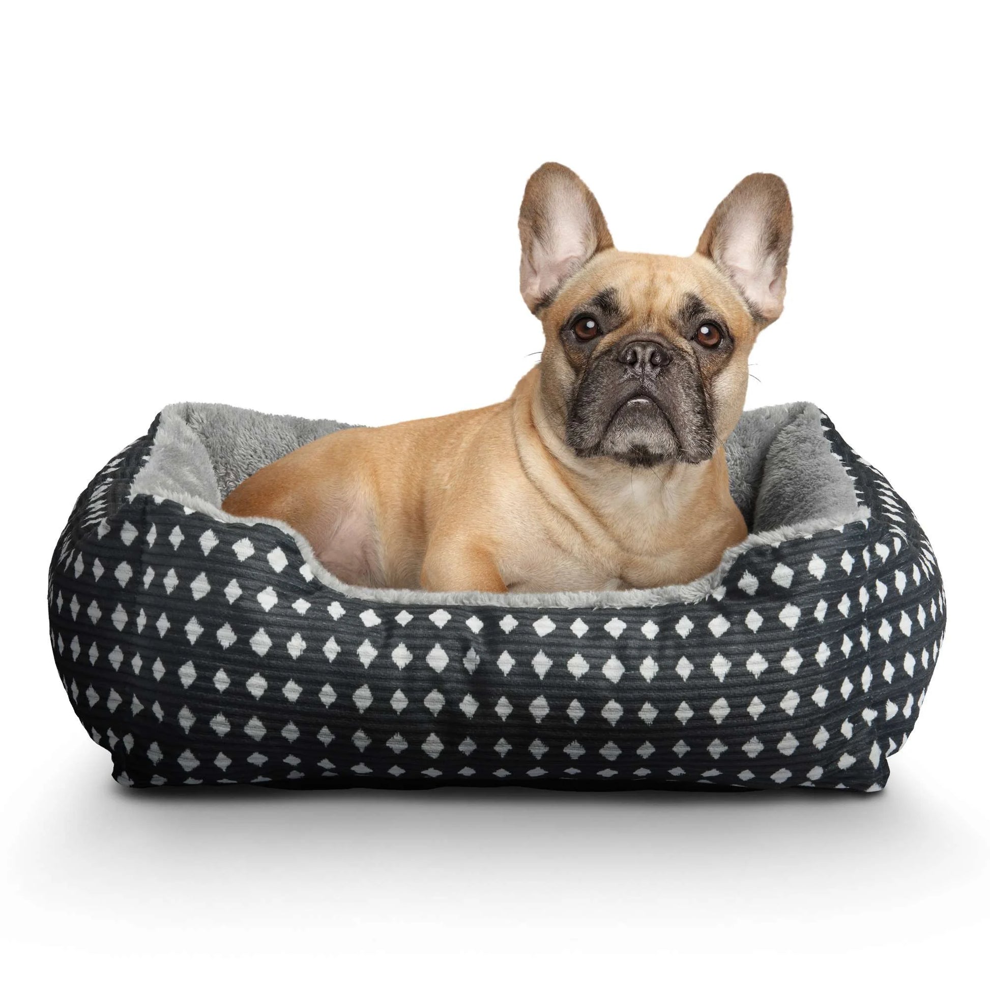 (3 Pack)  Cuddler Small Dog or Cat Bed, Black 19" X 15"